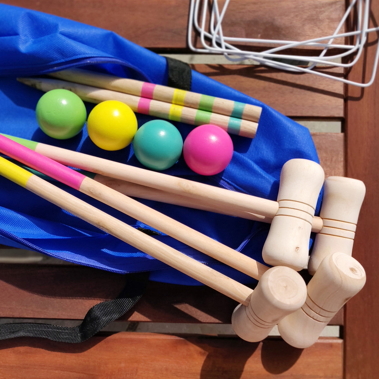 Traditional Wooden Croquet Set - Outdoor Garden Game
