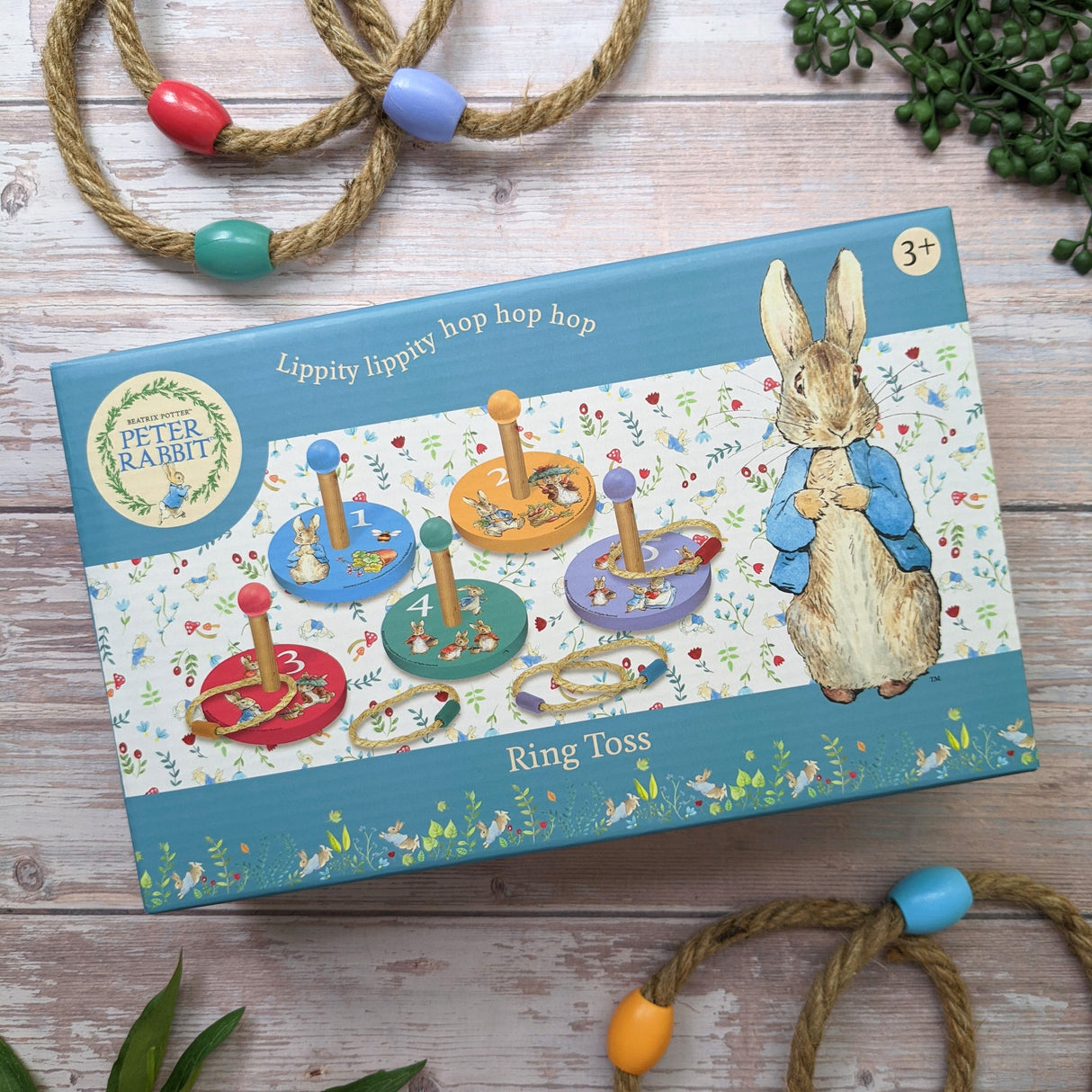 Peter Rabbit Children's Wooden Ring Toss Set