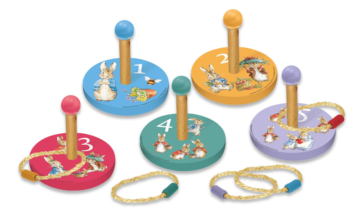 Peter Rabbit Children's Wooden Ring Toss Set