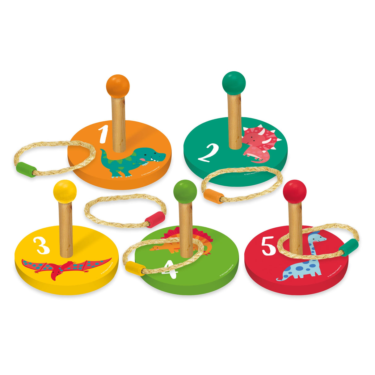 Dinosaurs Children's Wooden Ring Toss Set