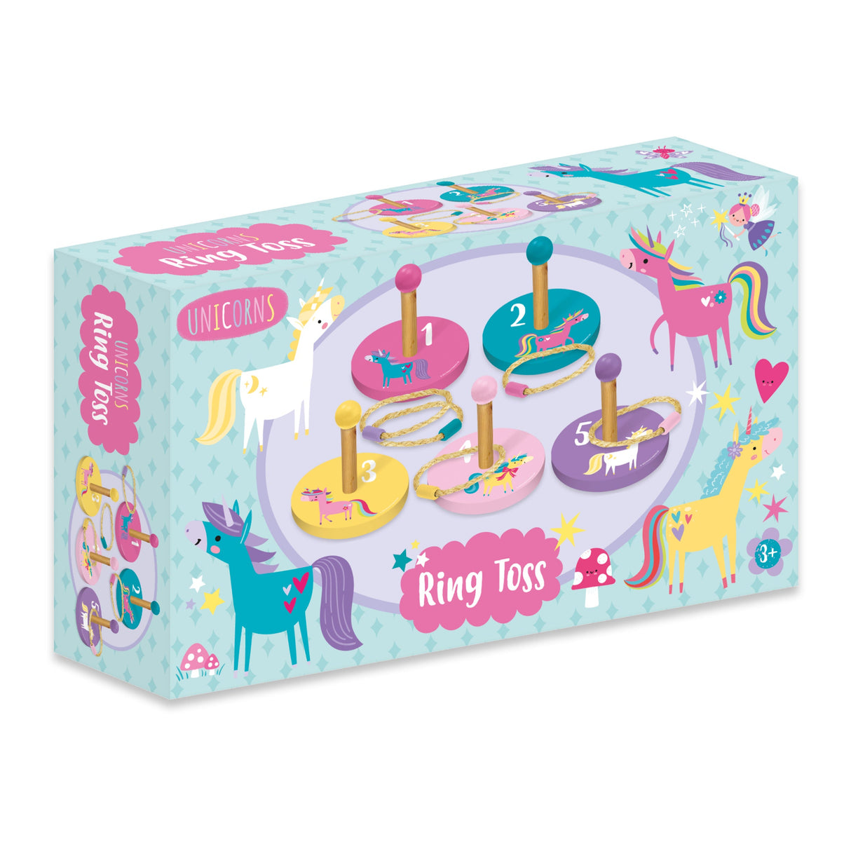 Unicorns Children's Wooden Ring Toss Set