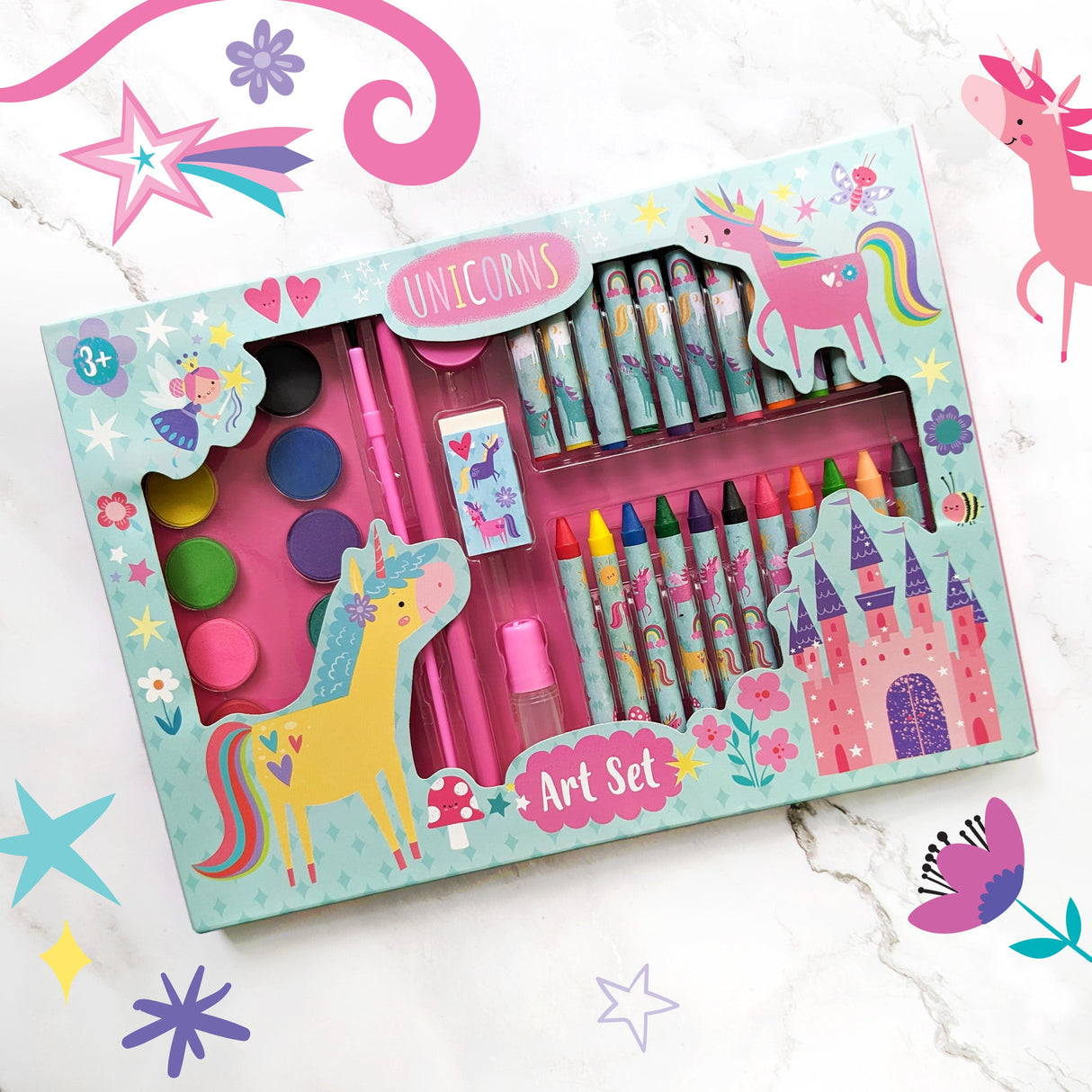 Unicorns Children's 42 Piece Art Set