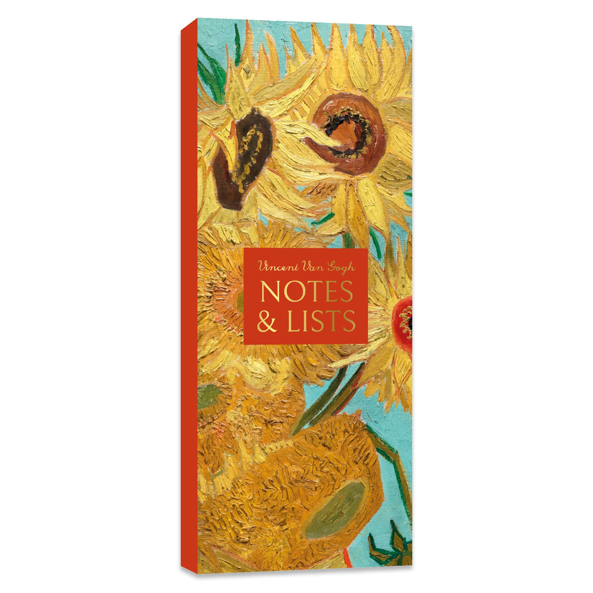 Van Gogh Sunflowers Design Tall Notepad & List Set With Pencil