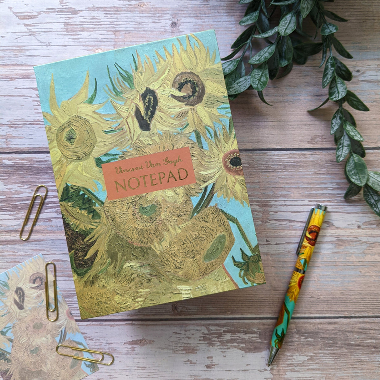 Van Gogh Sunflowers Flip Up Notepad