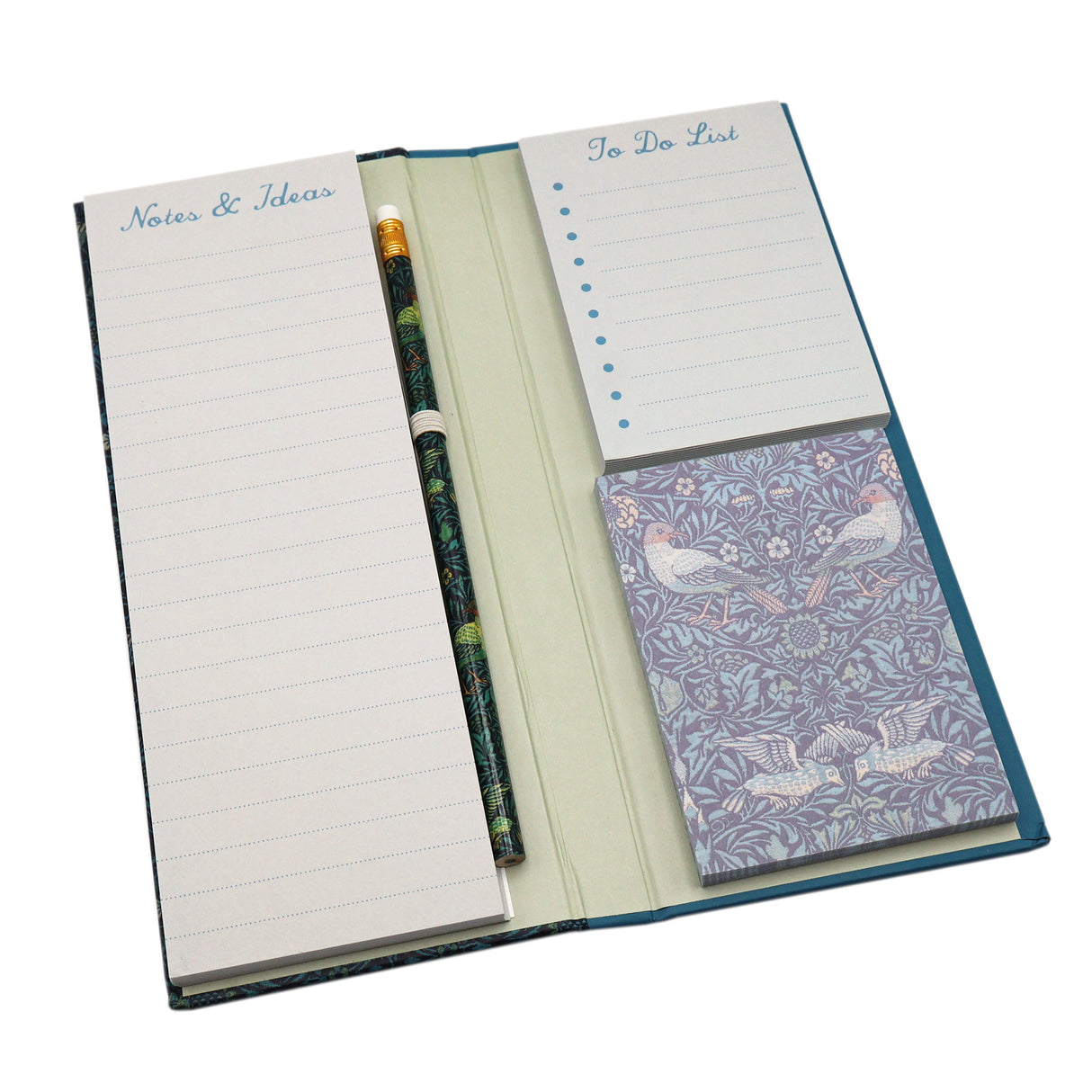 William Morris Tall Notepad and List Set with Pencil