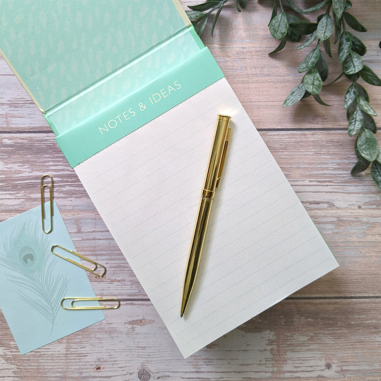 Peacock Feathers Flip Up Notepad