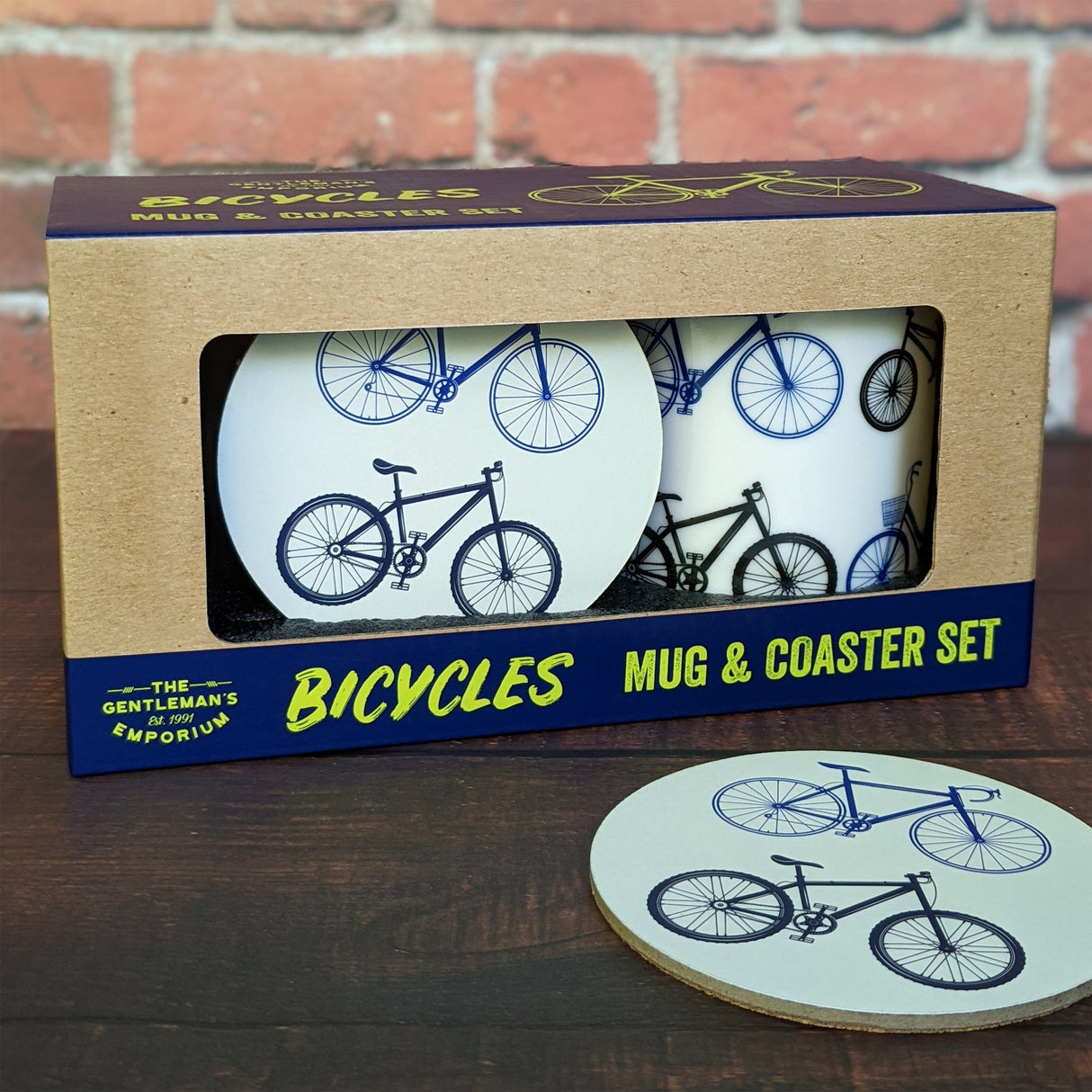 Gentleman’s Emporium Bicycles Mug and Coaster Set