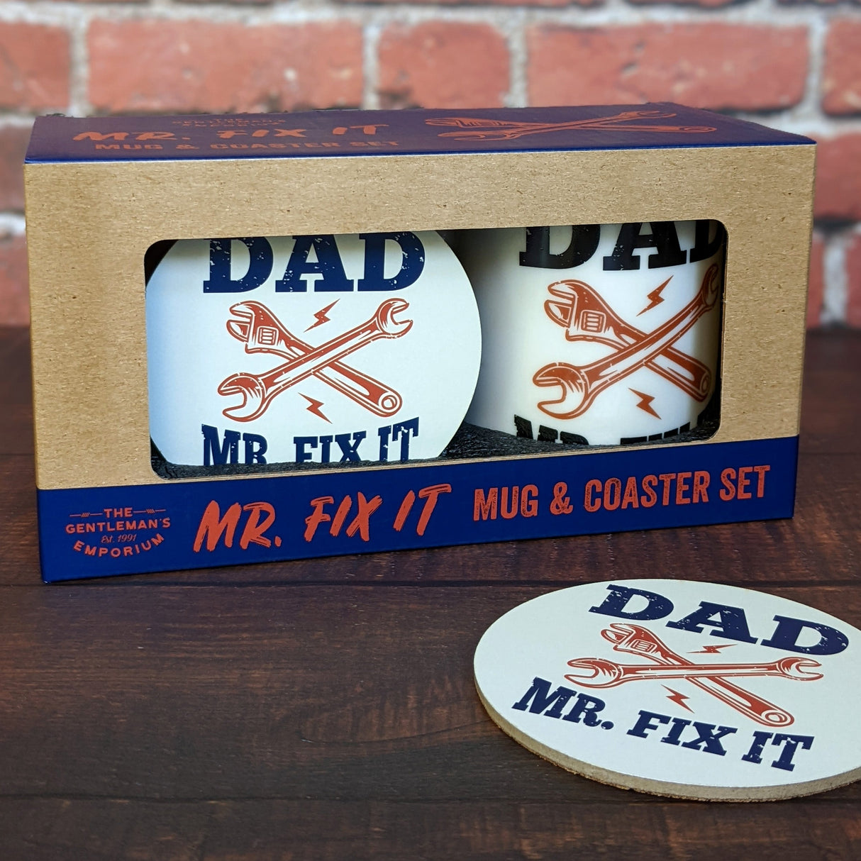 Gentleman’s Emporium Mr Fix It Mug & Coaster Set Gift