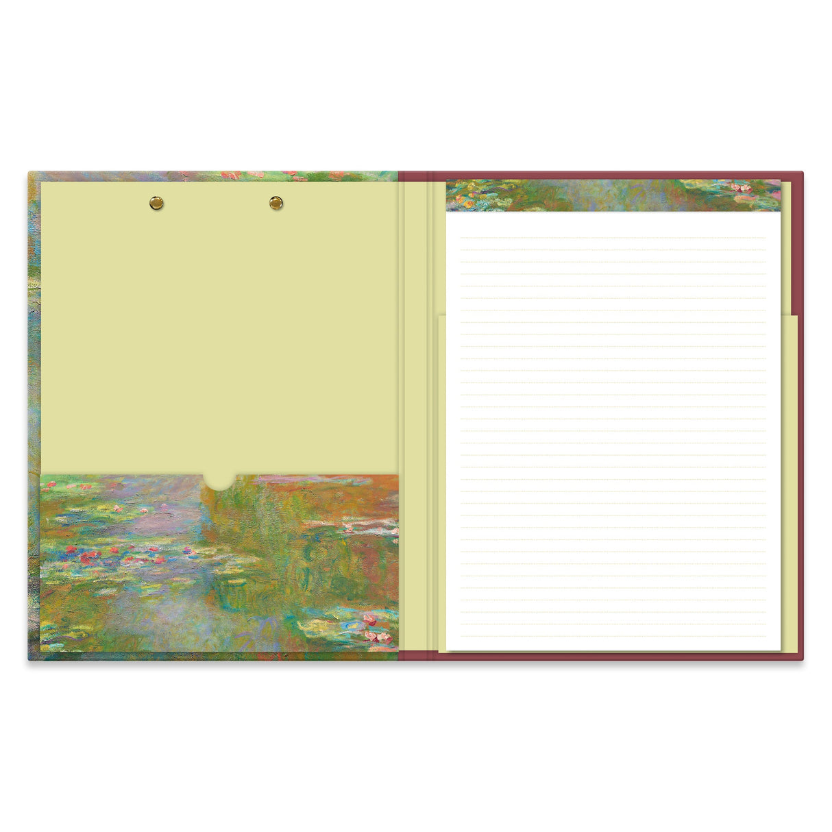 Monet Waterlilies Clipboard Folder with A4 Notepad