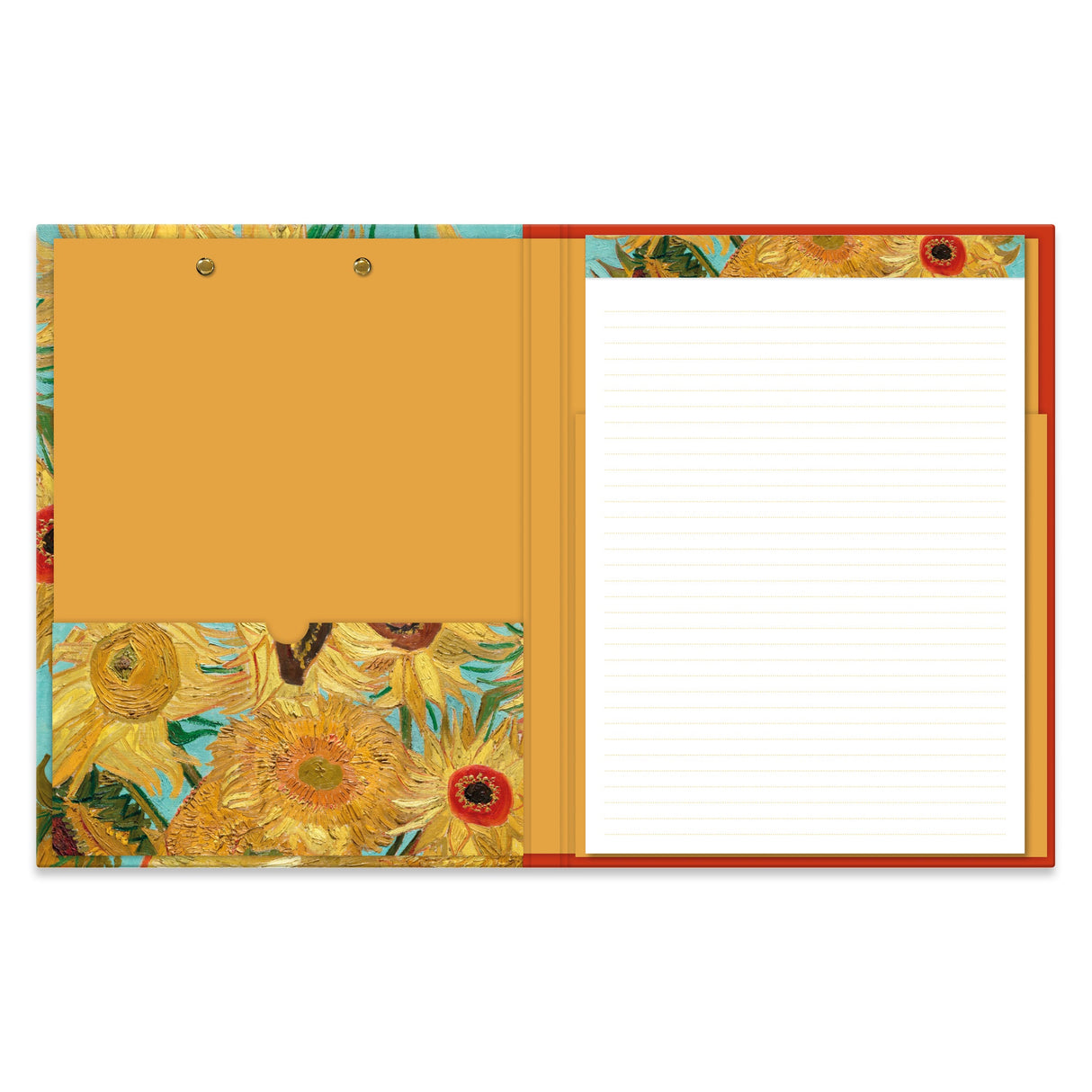 Van Gogh Sunflowers Clipboard Folder with A4 Notepad
