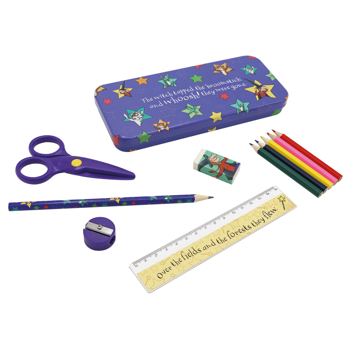 Room on the Broom Children's Stationery Tin Set