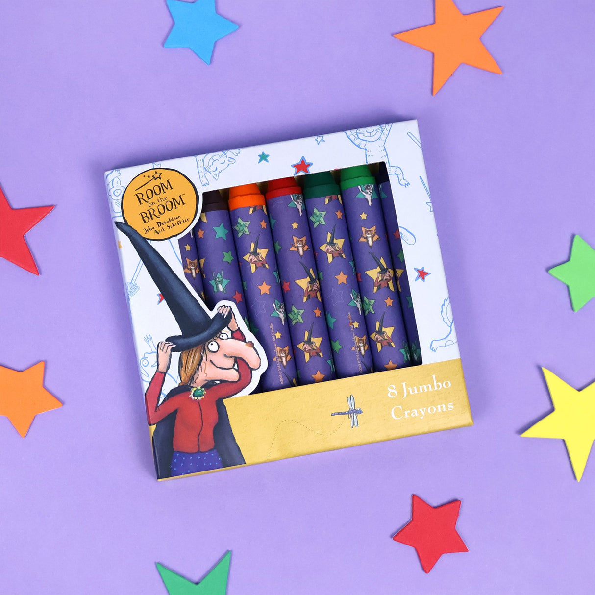 Room On The Broom Set of 8 Jumbo Crayons