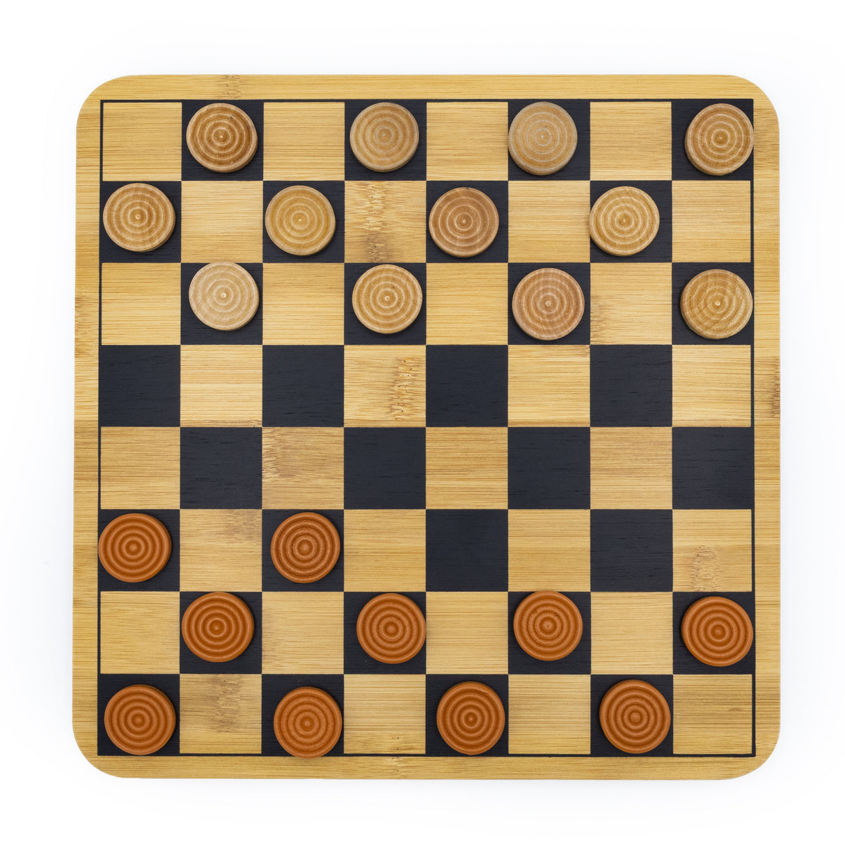 Bamboo Chequers Set - Made Using Sustainable Materials