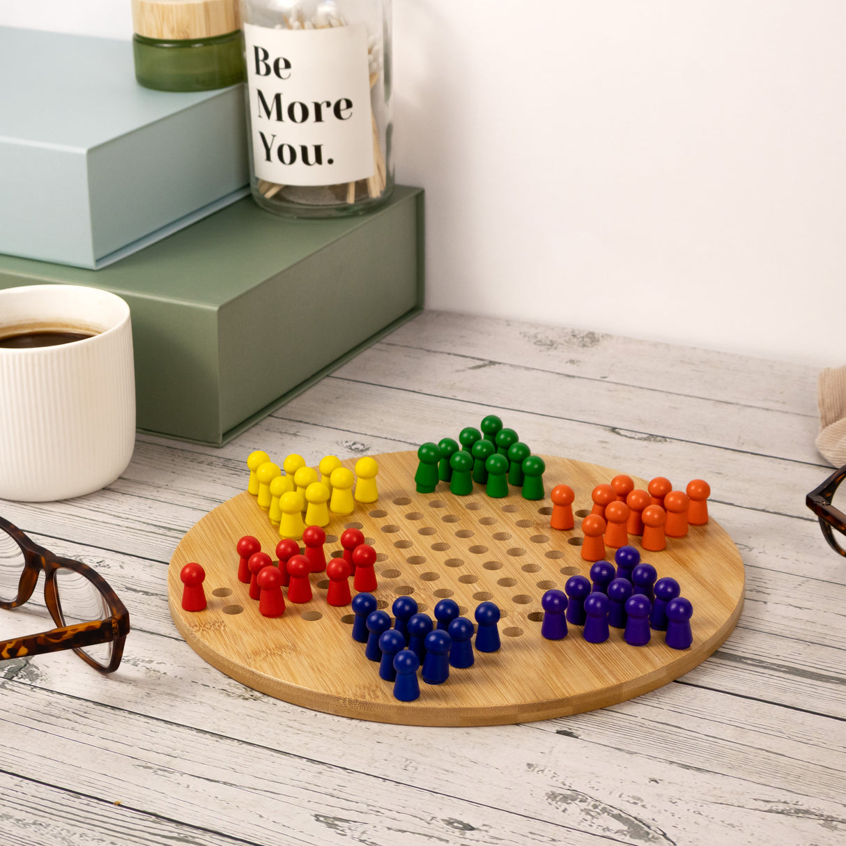 Bamboo Chinese Chequers Set - Made Using Sustainable Materials