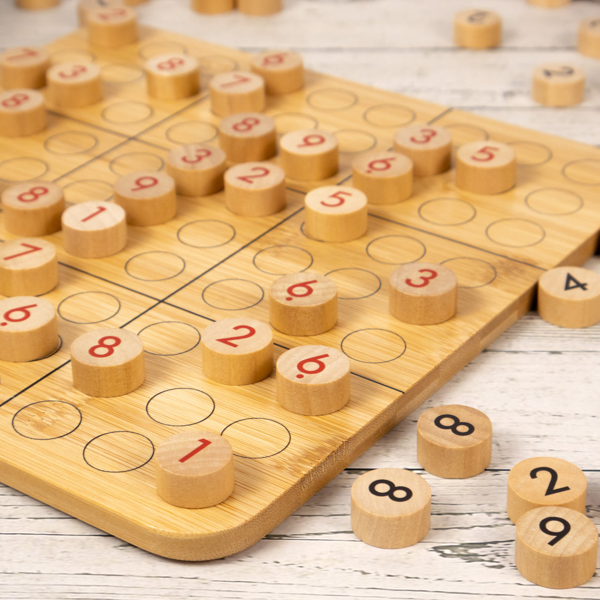 Bamboo Solitaire and Sudoku Double Set - Made Using Sustainable Materials