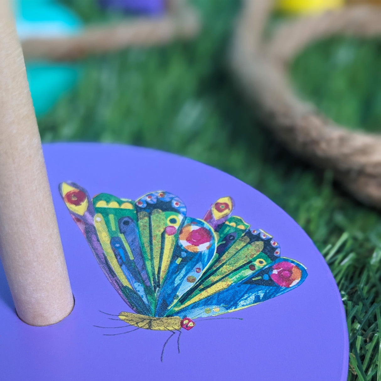 The Very Hungry Caterpillar Children's Wooden Ring Toss Set