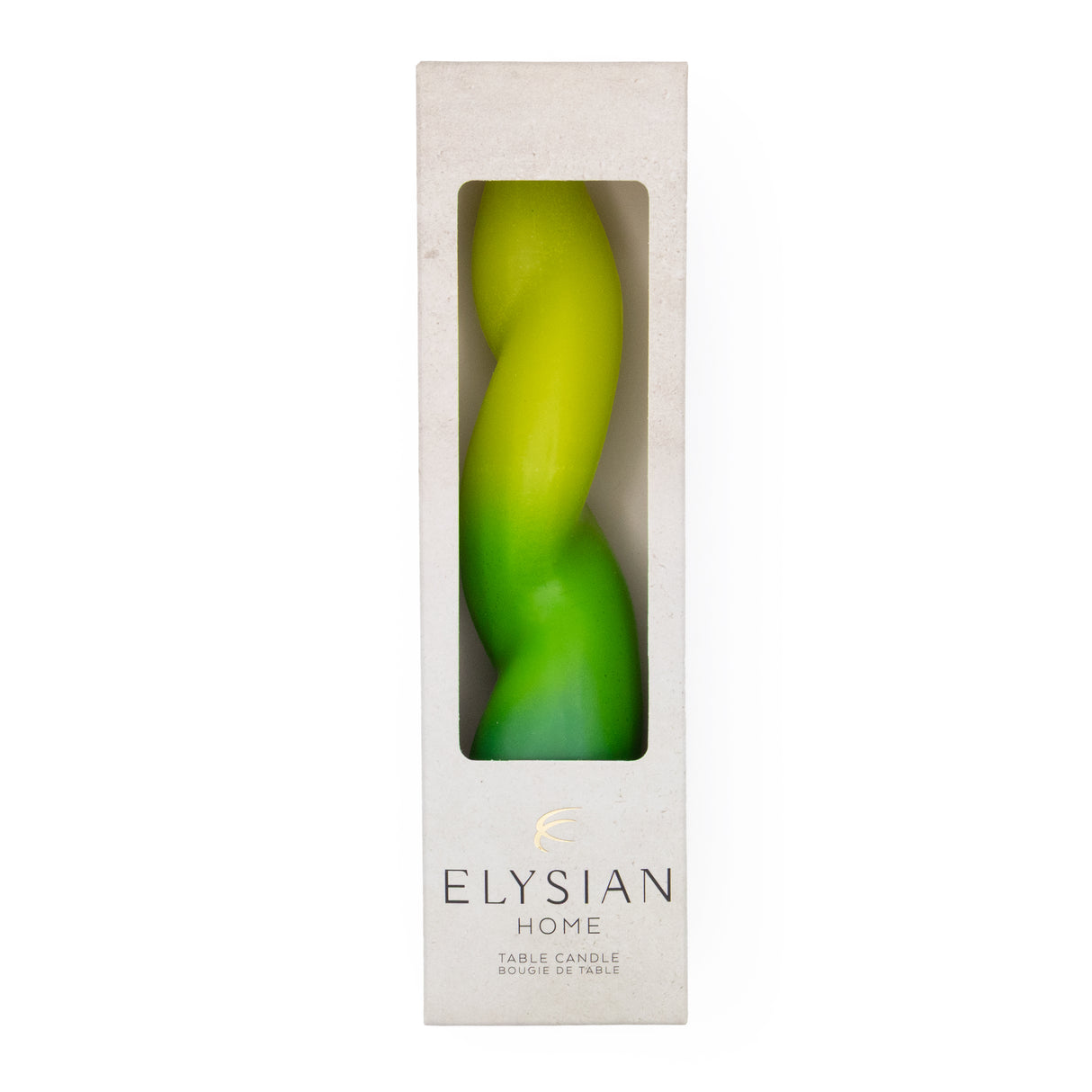 Elysian Twisted Design Table Candle In Gift Box