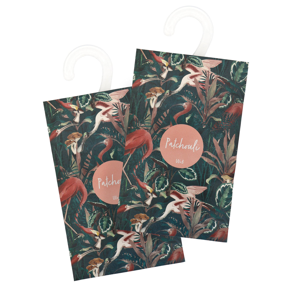 Willow and Belle Scented Hanging Sachet - Set of 4 Patchouli - Jungle Green Design