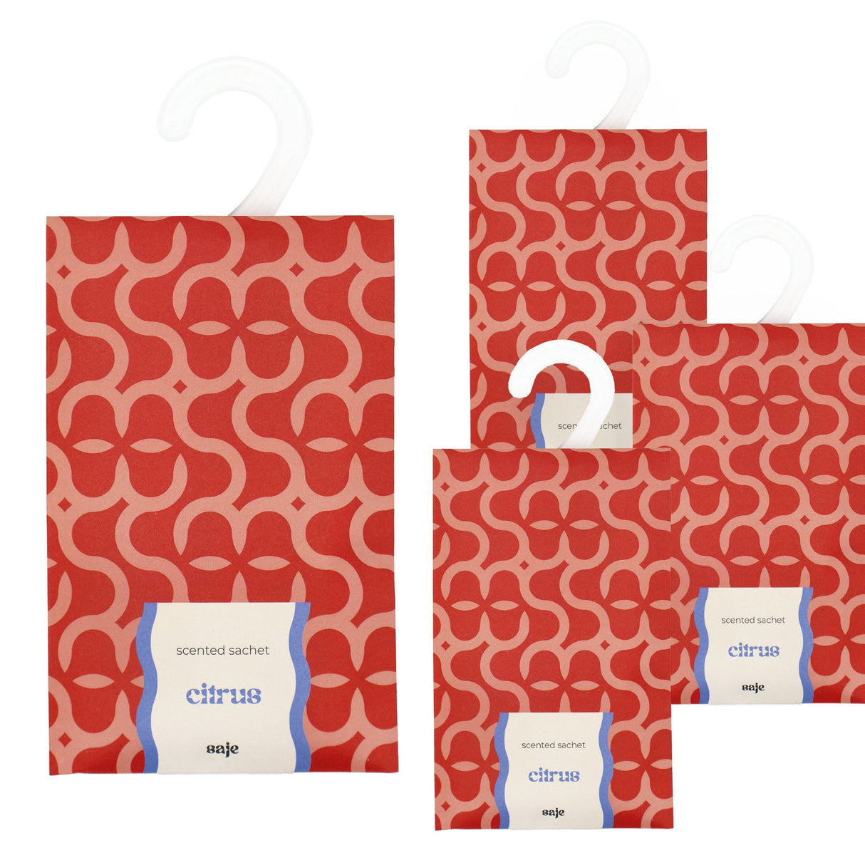 Saje Scented Hanging Sachet - Set of 4 Citrus