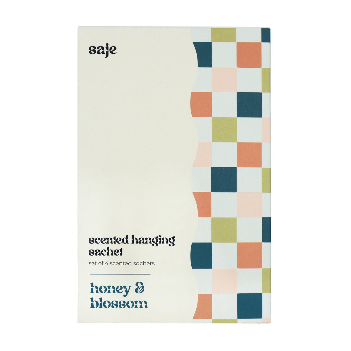 Saje Scented Hanging Sachet - Set of 4 Honey and Blossom - Chess Design