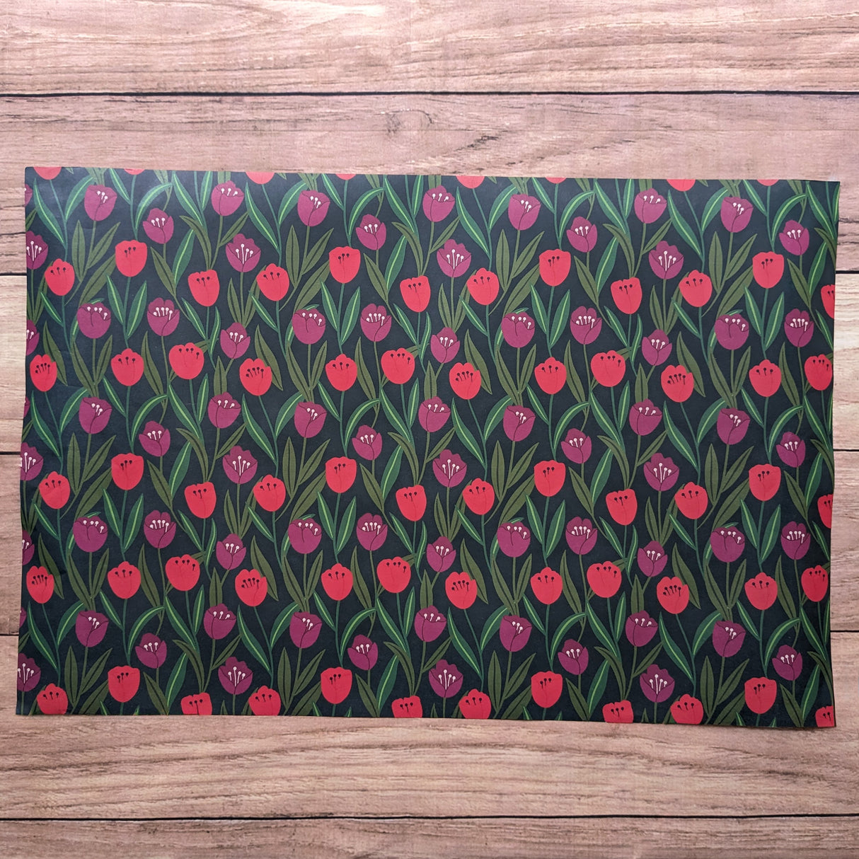 Scented Drawer Liner - Set of 5 Green Tea - Tulips Design