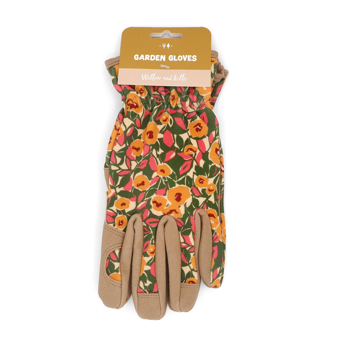 Willow and Belle Outdoor Gardening Gloves - Abstract Flowers Design
