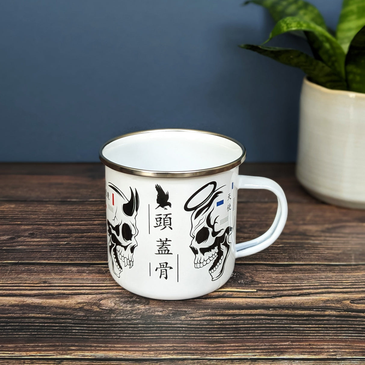 Skulls Enamel Mug