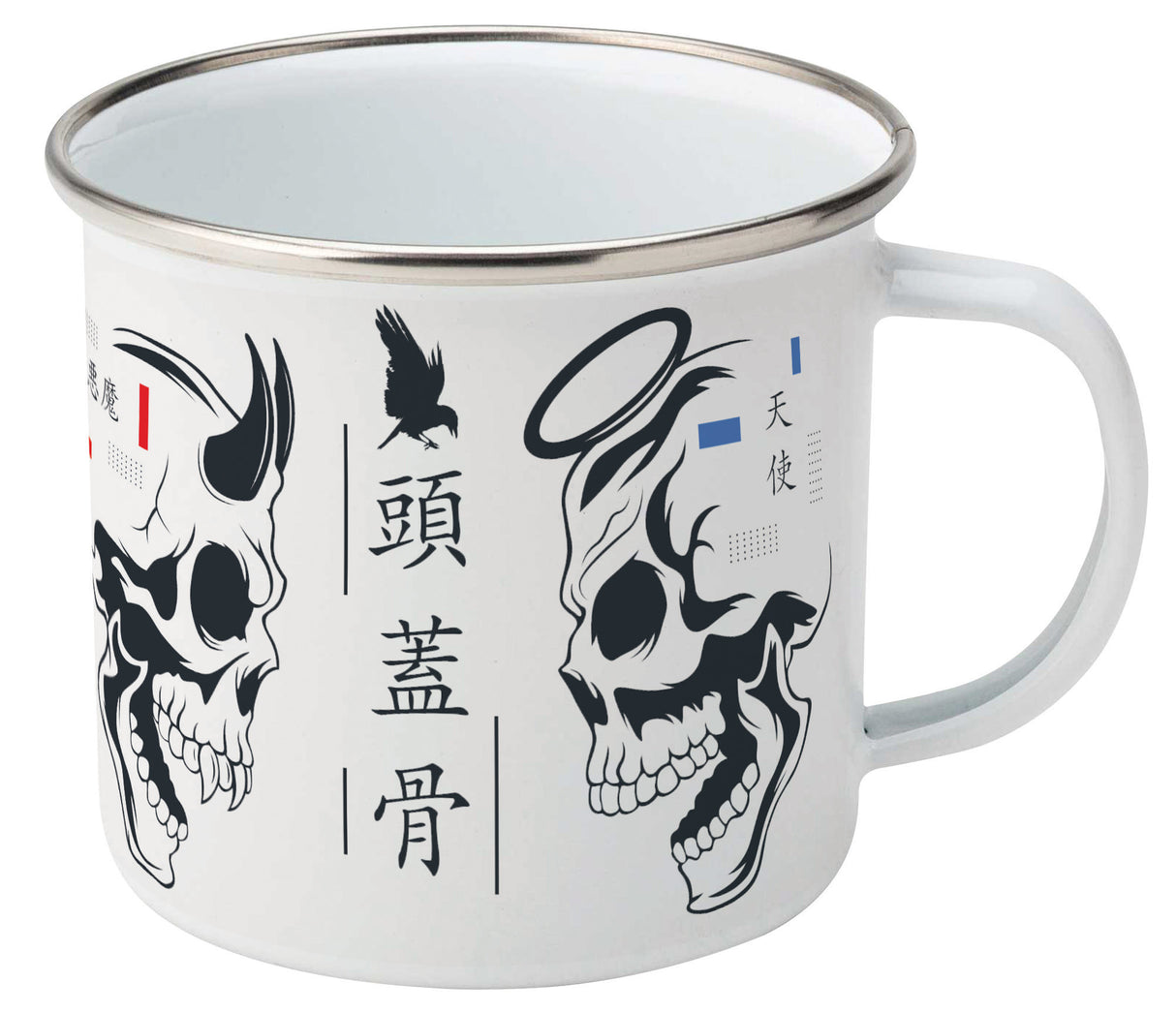 Skulls Enamel Mug