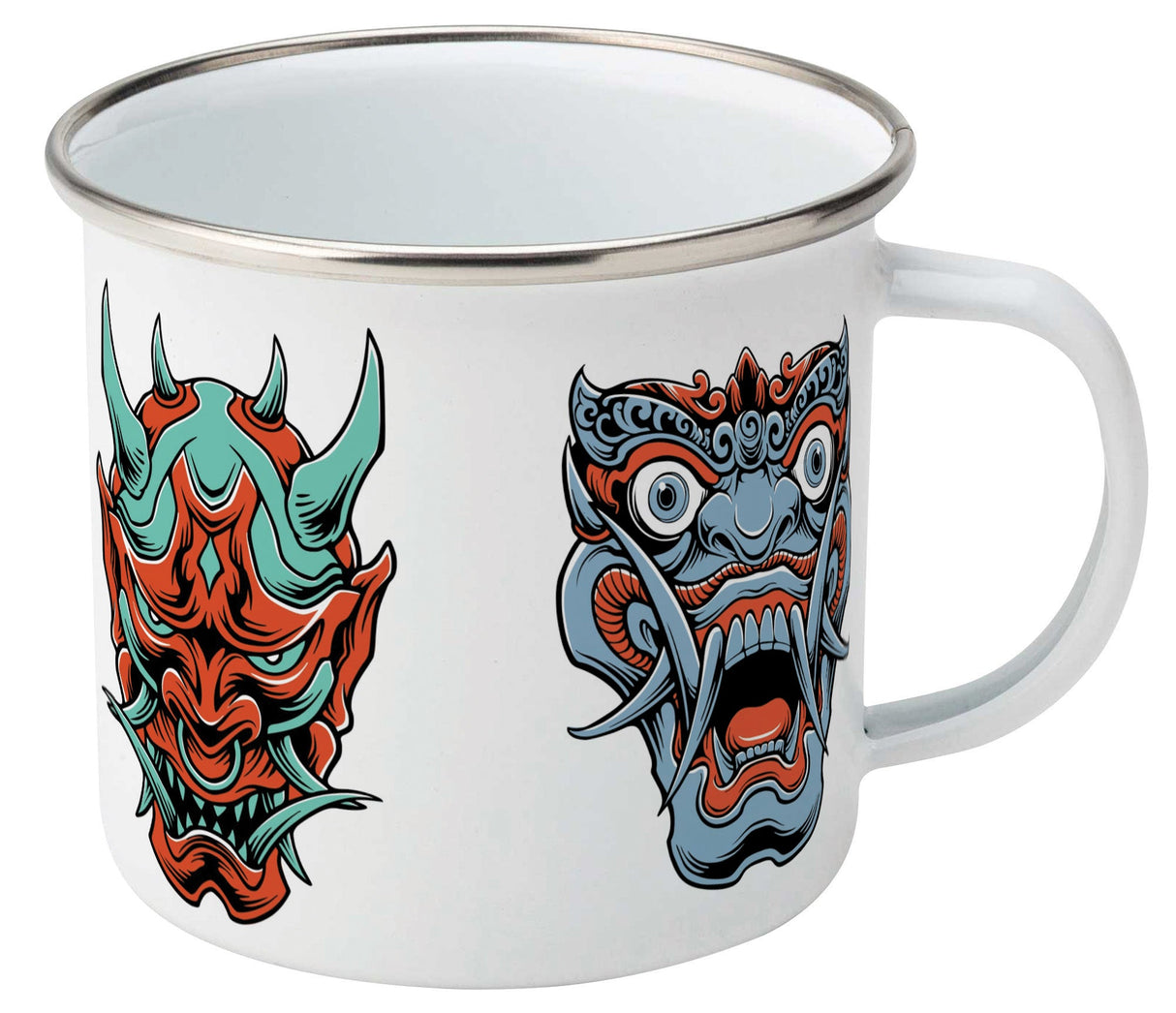 Demon Faces Enamel Mug