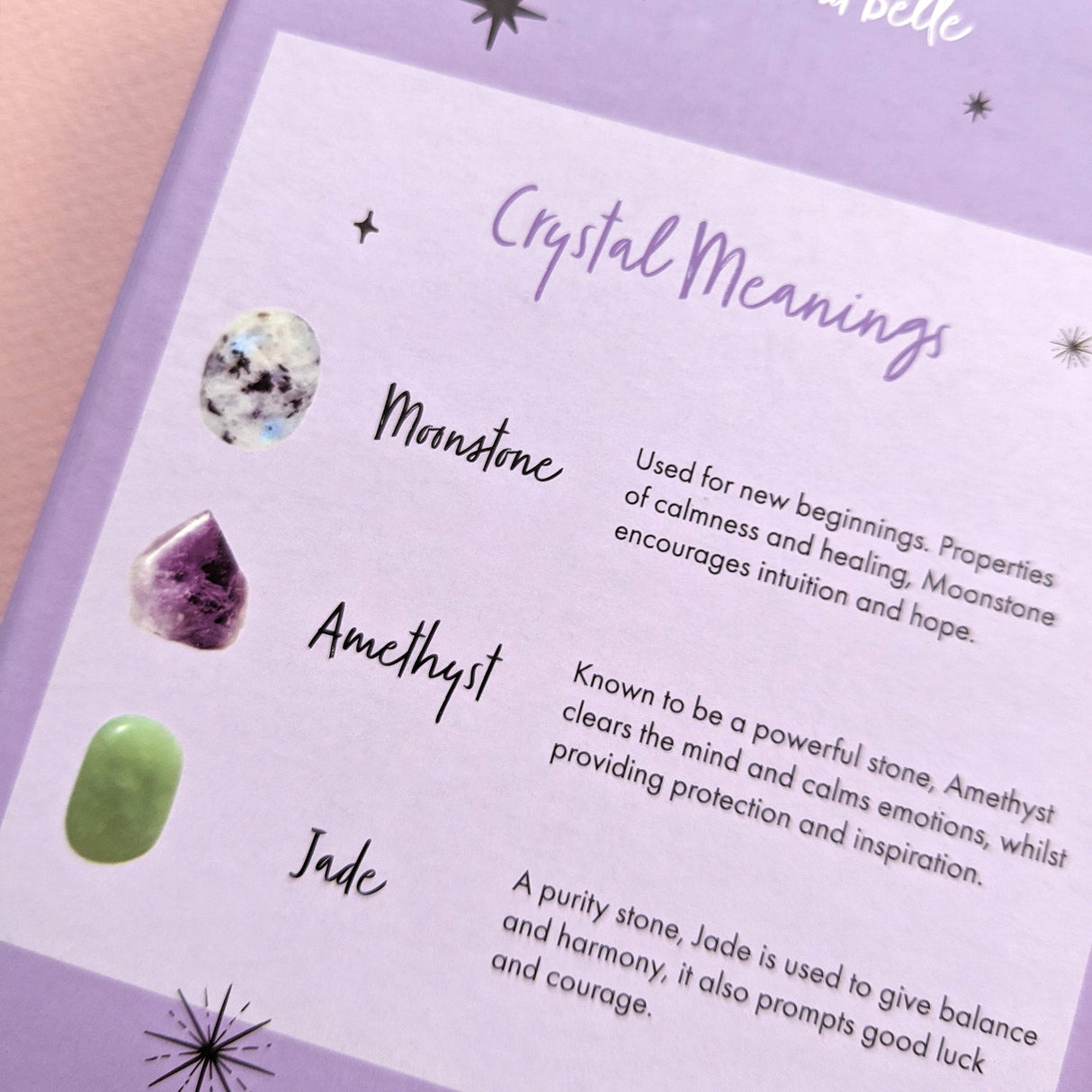 Willow and Belle Purple Ombre Candle & Crystal Set - Includes Two Twisted Candles and Three Crystal Stones