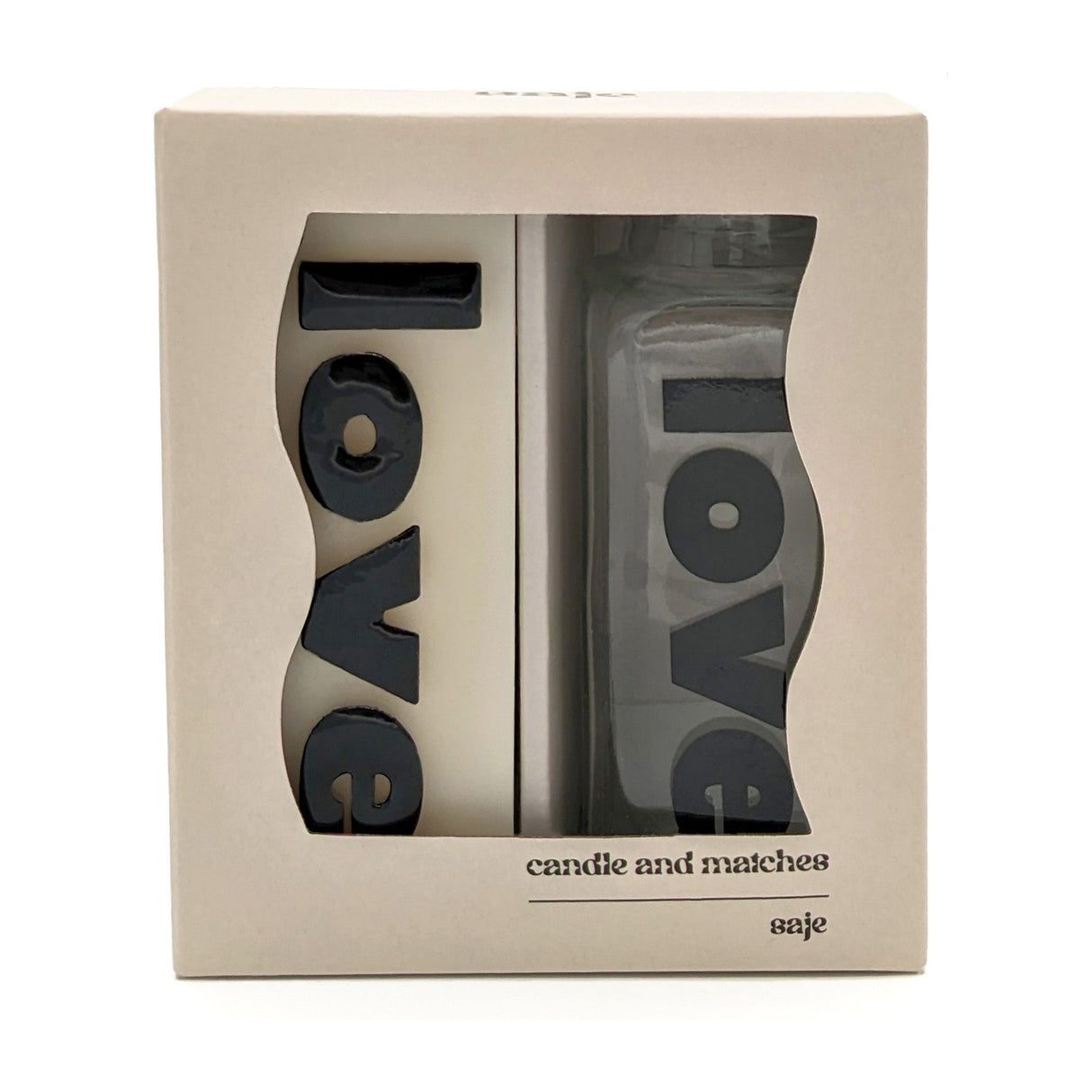 Saje Love Candle and Matches In Glass Jar