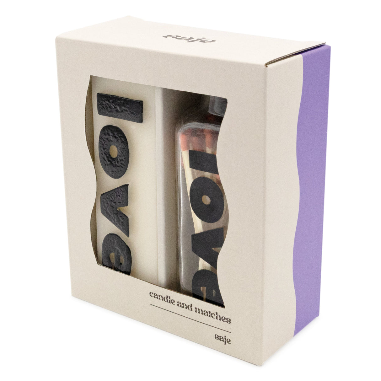 Saje Love Candle and Matches In Glass Jar