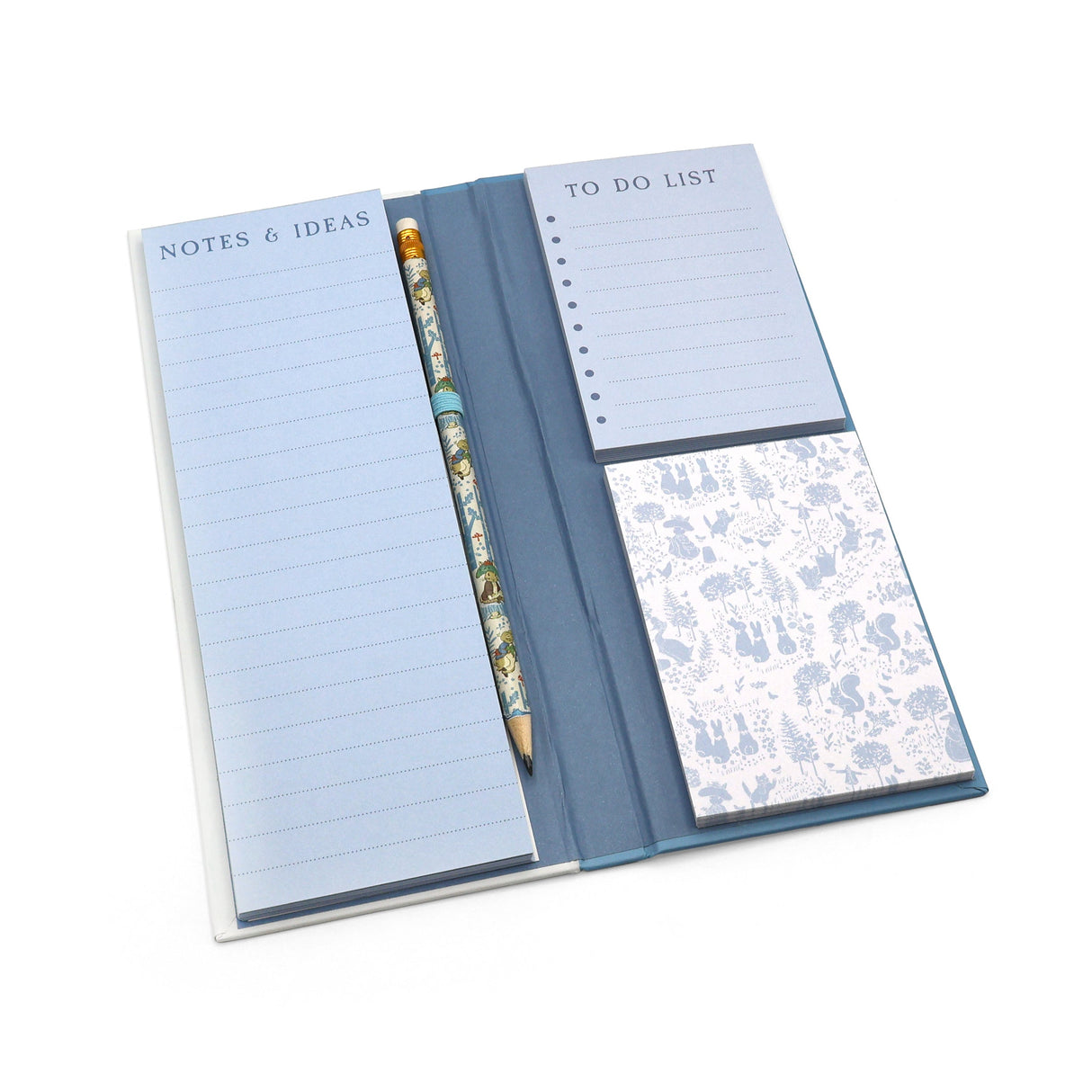 Peter Rabbit Tall Notepad and List Set with Pencil - Forest Picnic Design