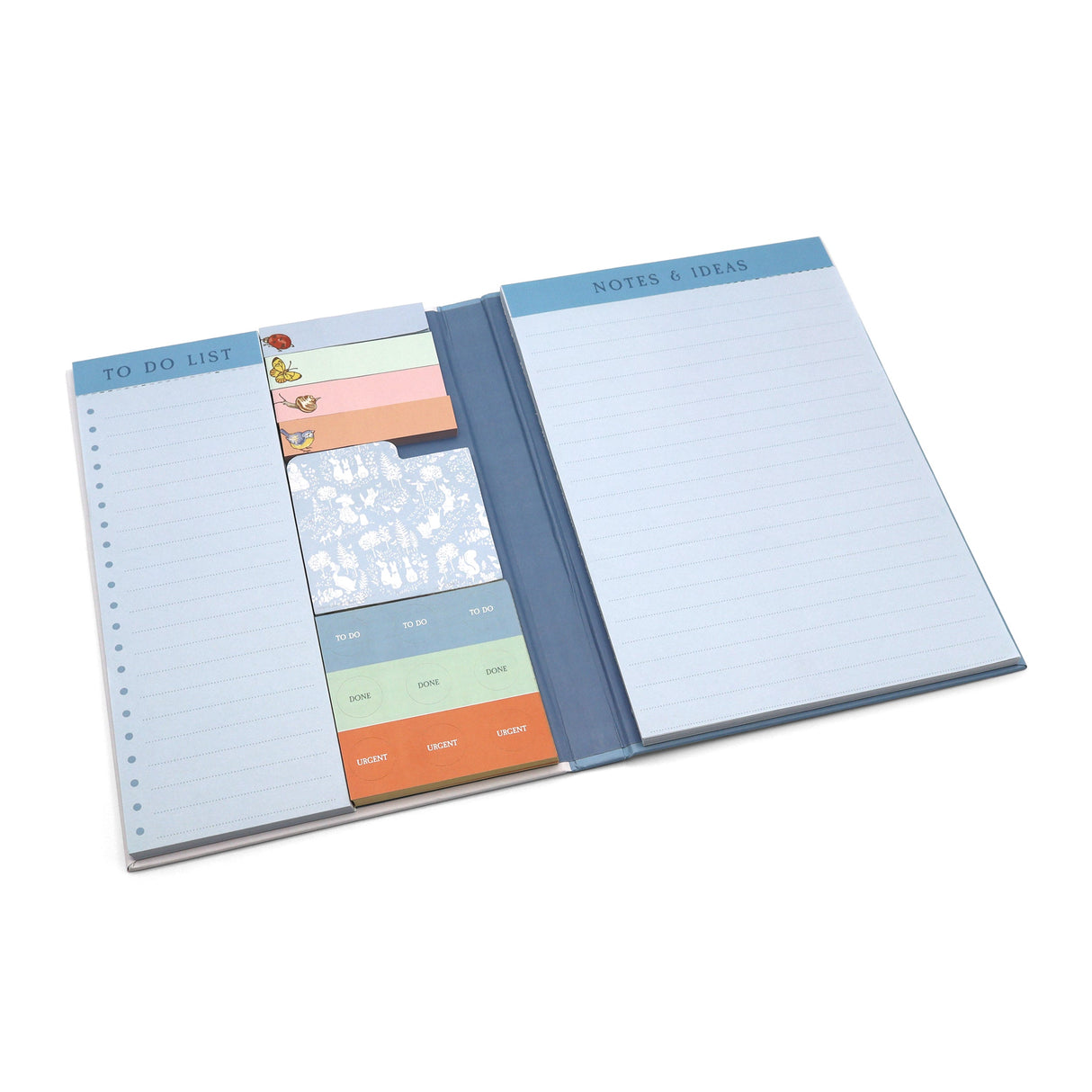 Peter Rabbit Planner and Notepad with Sticky Notes – A5 Forest Picnic Design