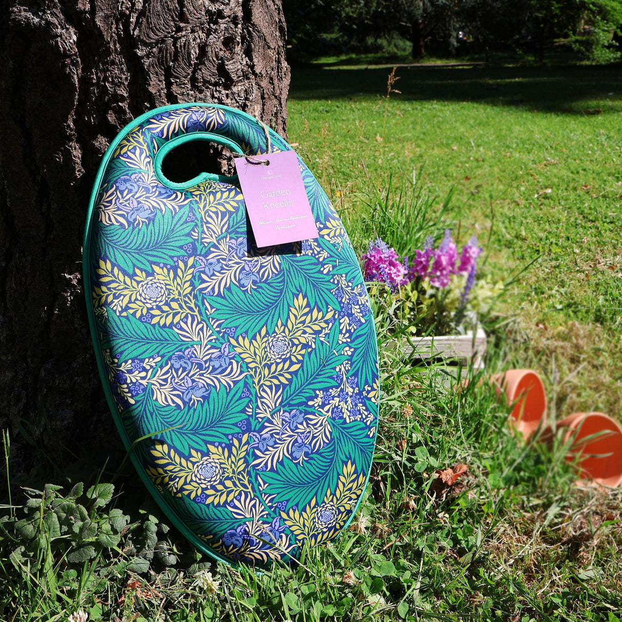 Orange Grove Garden Kneeler - William Morris Design - Padded Memory Foam