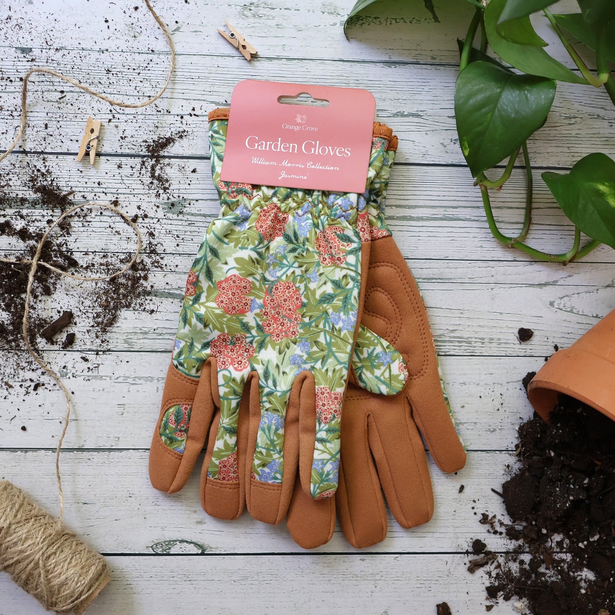 Orange Grove Outdoor Gardening Gloves - William Morris Design