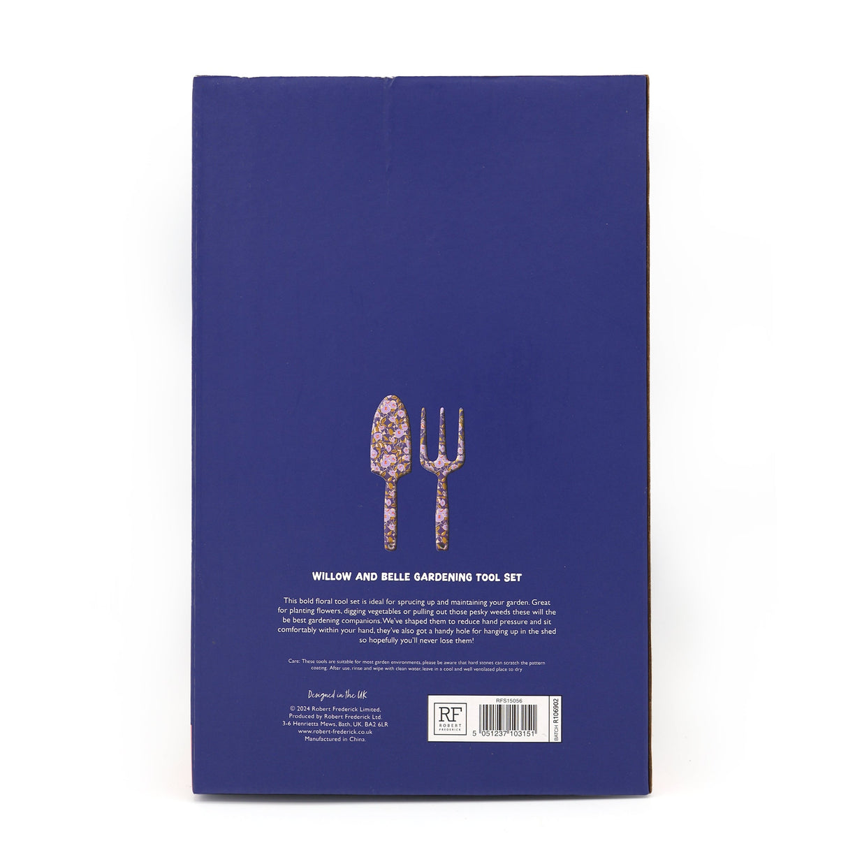 Willow and Belle Fork and Trowel Garden Tool Set - Abstract Floral Design