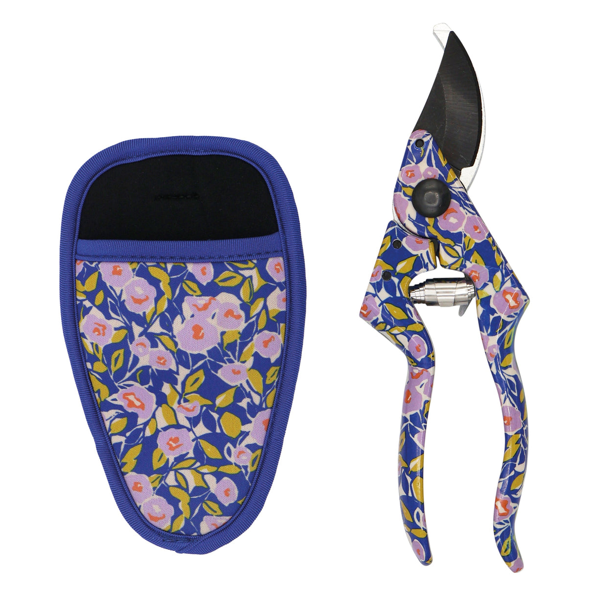 Willow and Belle Secateurs With Pouch – Abstract Floral Design