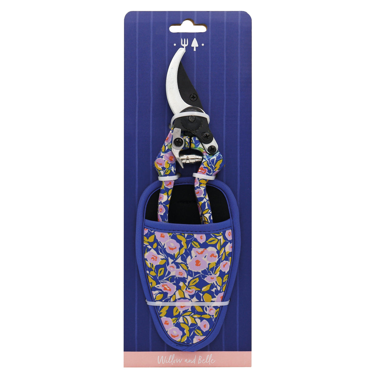 Willow and Belle Secateurs With Pouch – Abstract Floral Design
