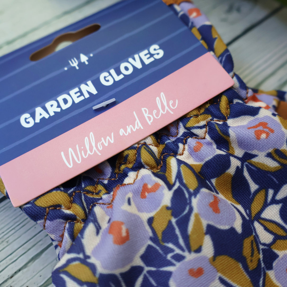 Willow and Belle Outdoor Gardening Gloves - Abstract Floral Design