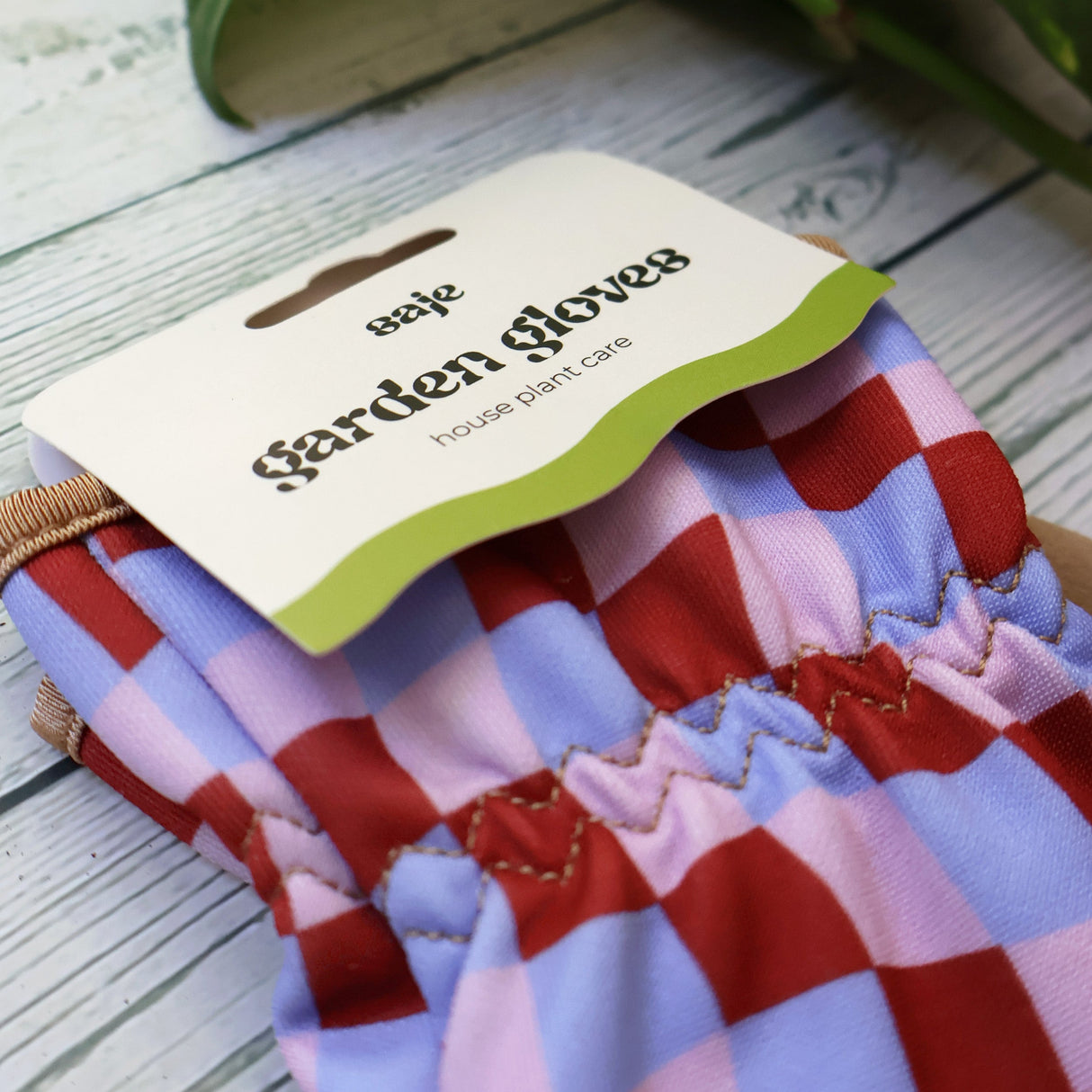 Saje Outdoor Gardening Gloves - Warp Check Design