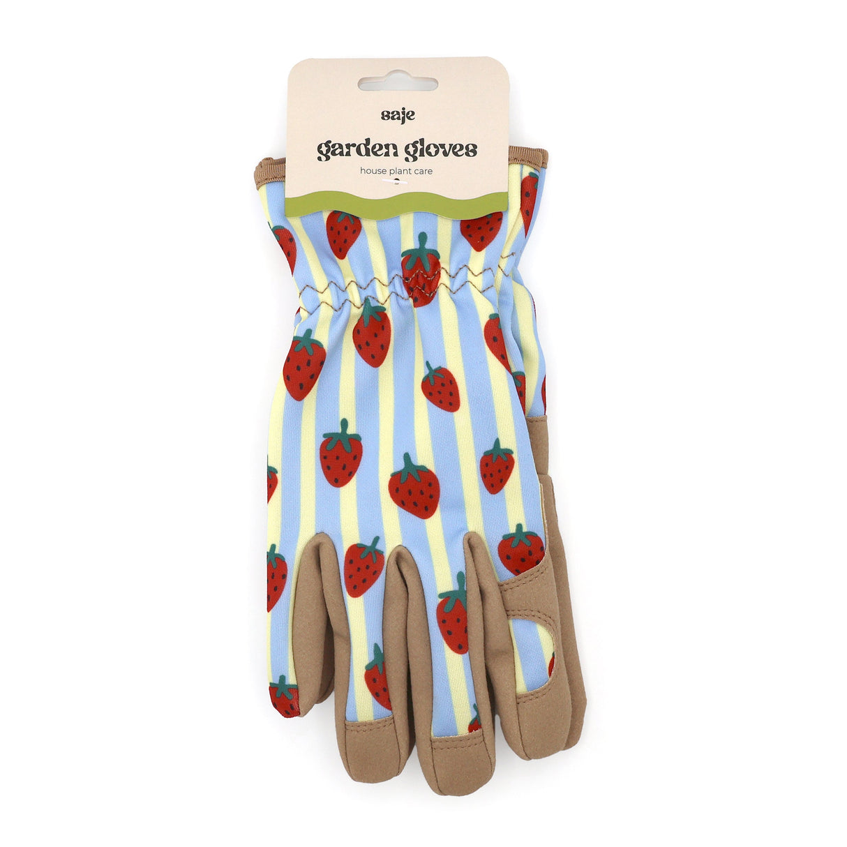 Saje Outdoor Gardening Gloves - Strawberry Stripe Design