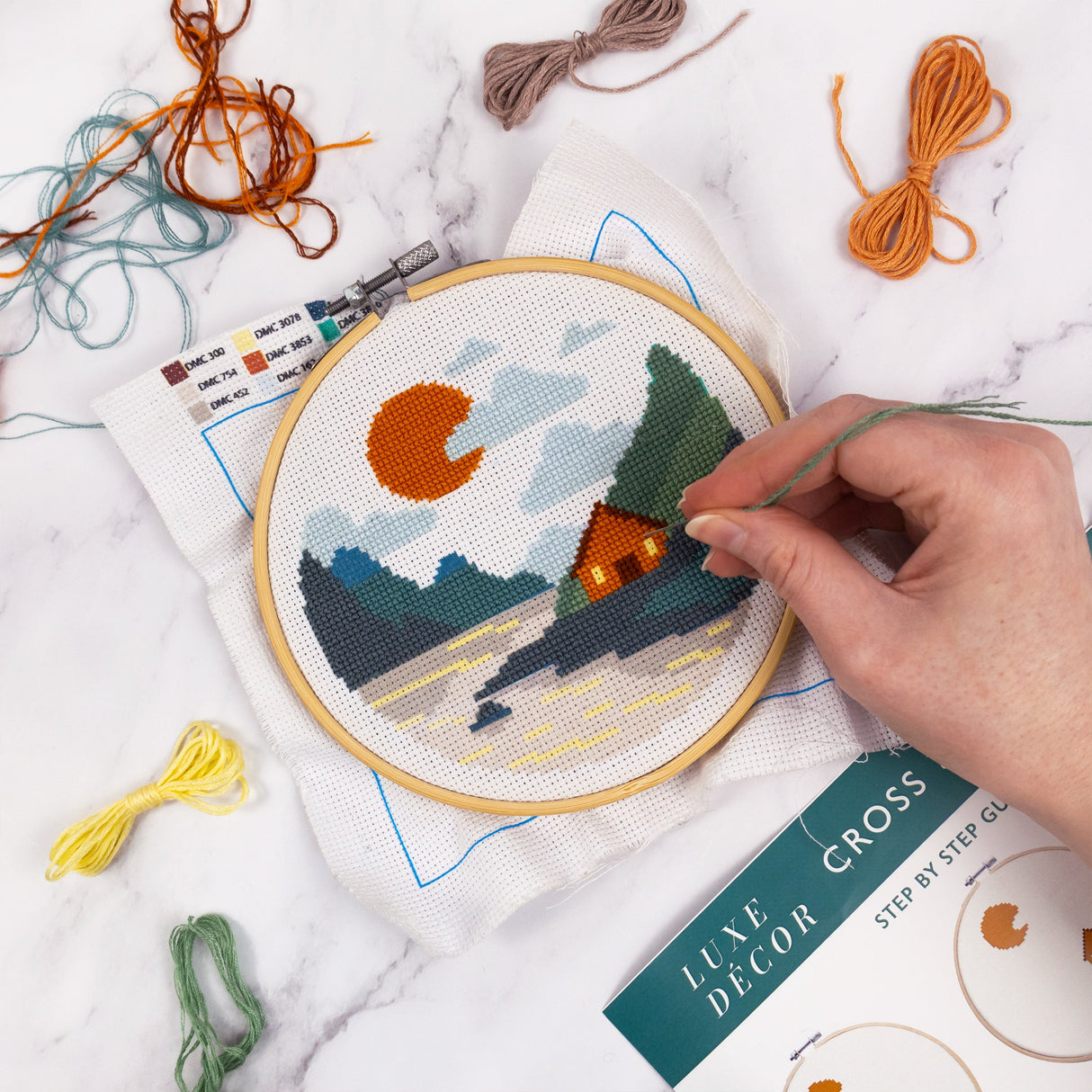 Cross Stitch Kit – Adult Craft Set – Two Designs Included