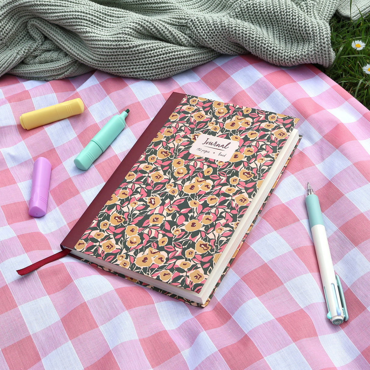 Journal Notebook – Abstract Floral Autumn A5 Design