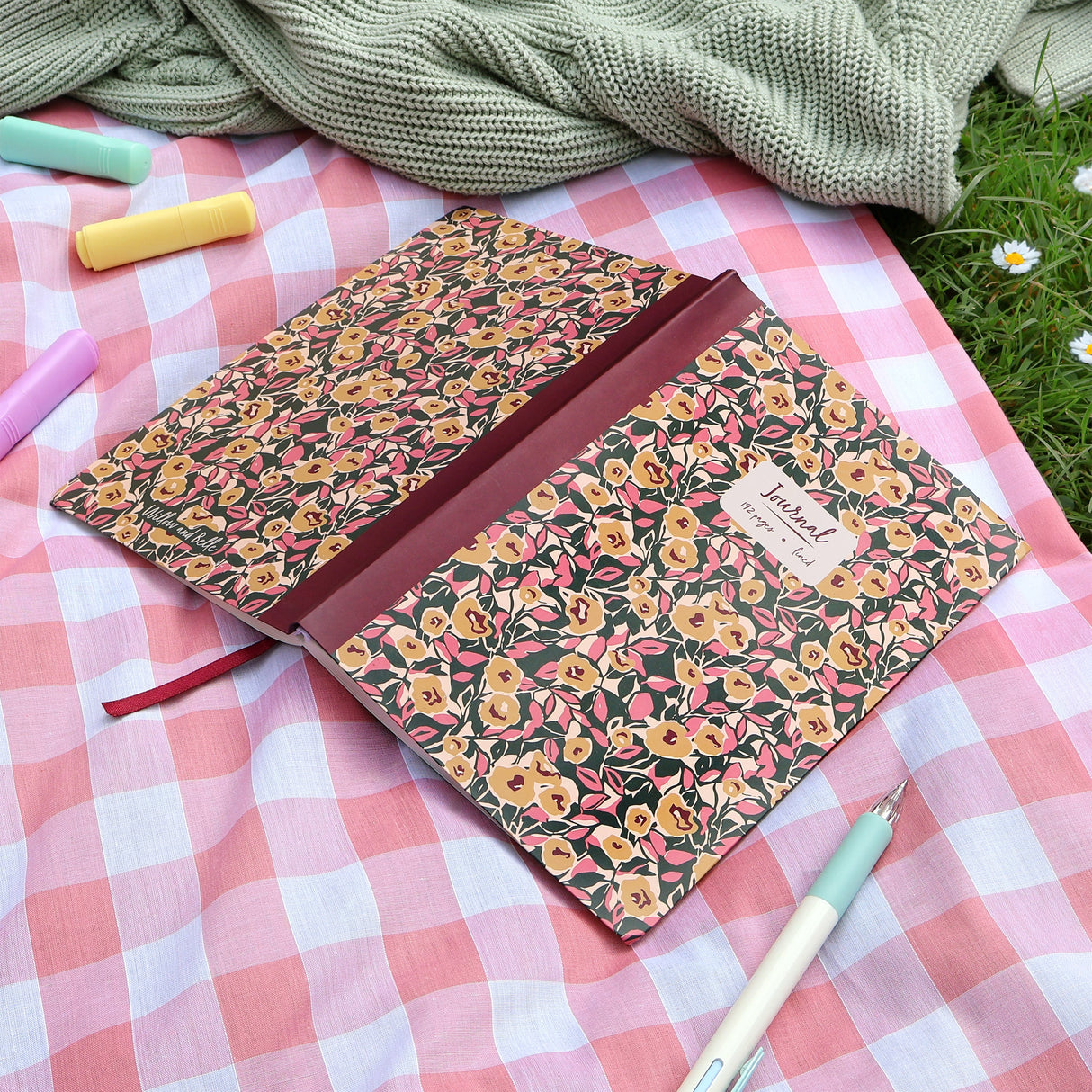 Journal Notebook – Abstract Floral Autumn A5 Design