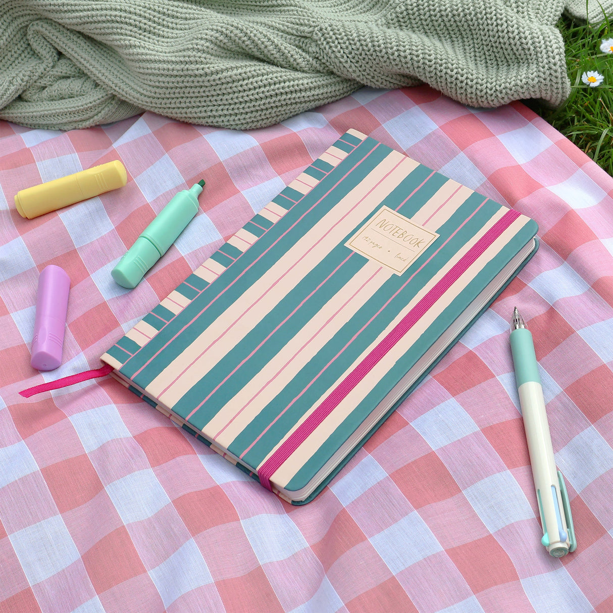 Journal Notebook – Candy Stripes A5 Design