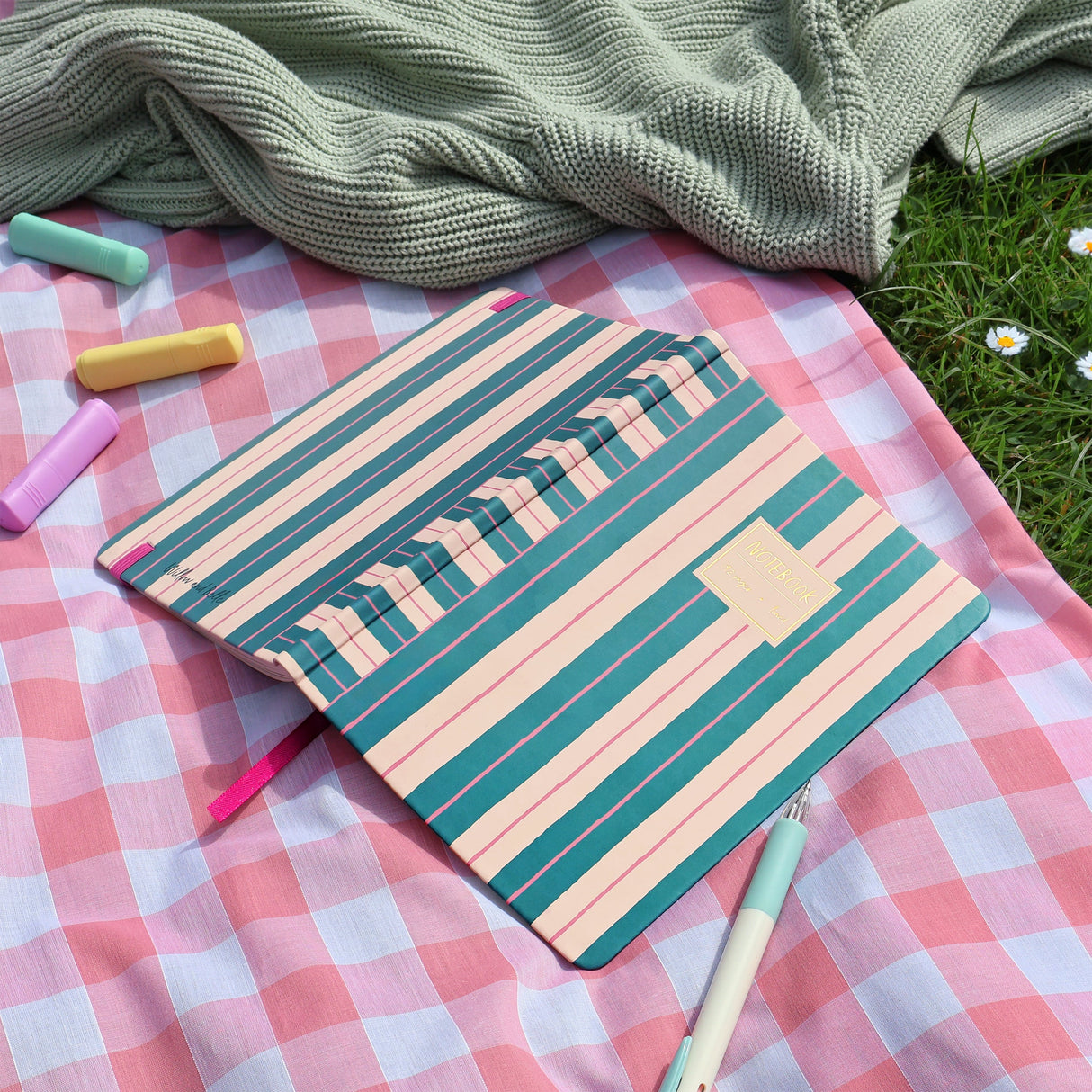 Journal Notebook – Candy Stripes A5 Design