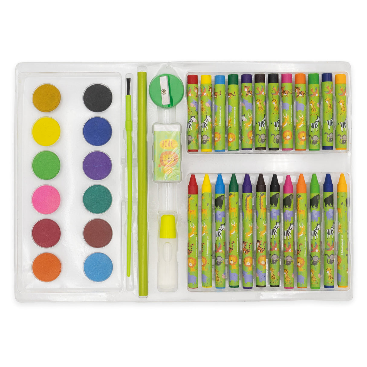 Jungle Animals Children's 42 Piece Art Set