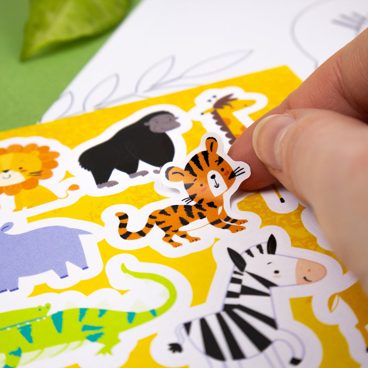 Jungle Animals Children's Colouring Set