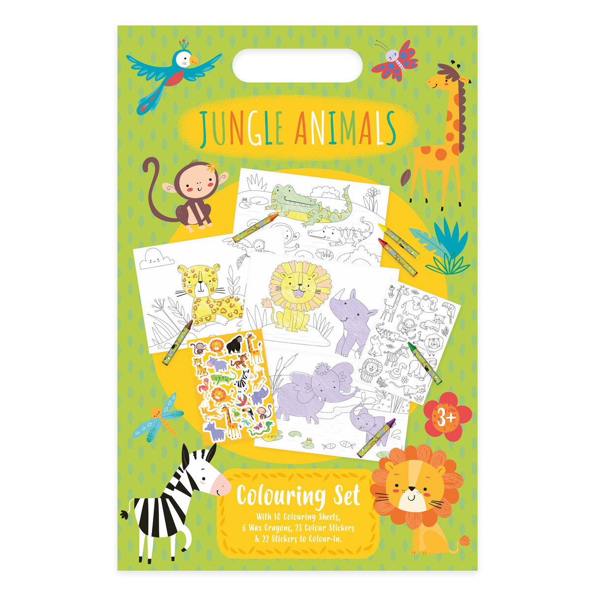 Jungle Animals Children's Colouring Set